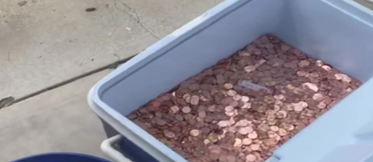Mother, daughter donate thousands of dumped pennies to domestic abuse center