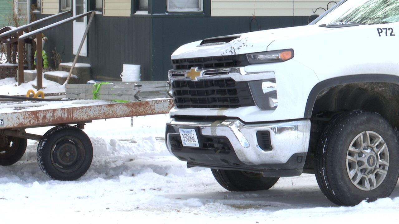 Bullet holes in the truck