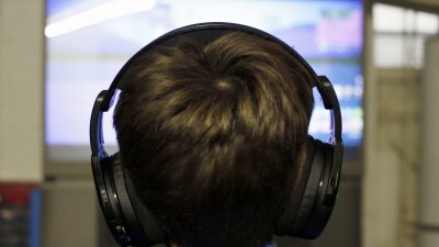 Child playing Fortnite