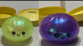 Squishy bun toys containing water beads.
