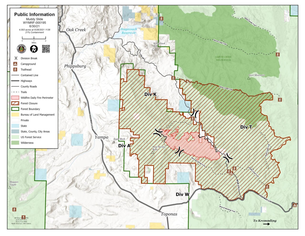 Muddy Slide Fire map_June 30 2021