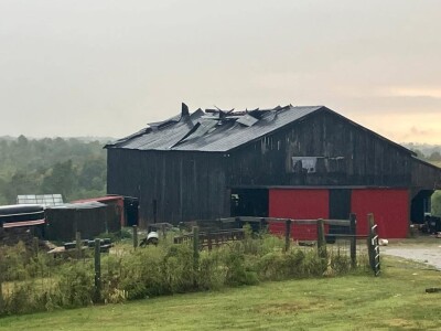 Storm damage in Brooksville, KY