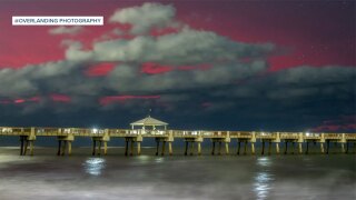 The northern lights lit up the sky over Juno Beach on Dec. 11, 2025.  