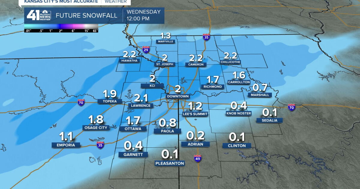 Winter weather advisory issued for Kansas City Tuesday night