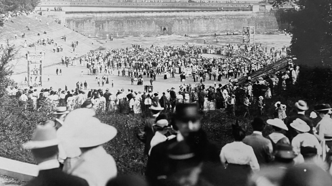 People gathering in Eden Park