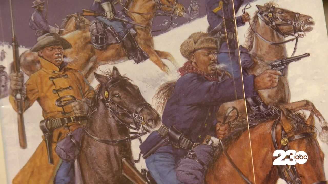 Painting of the Buffalo Soldiers, Bakersfield