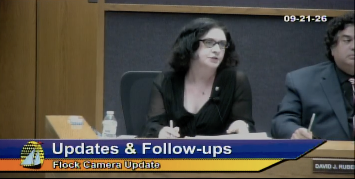 Council Member Candice Rusie sharing her concerns