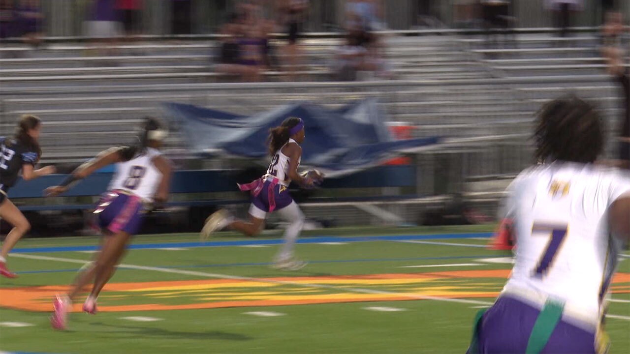 Fort Pierce Central girls' flag football went on the road to defeat Wellington 18-6 on May 4, 2026.