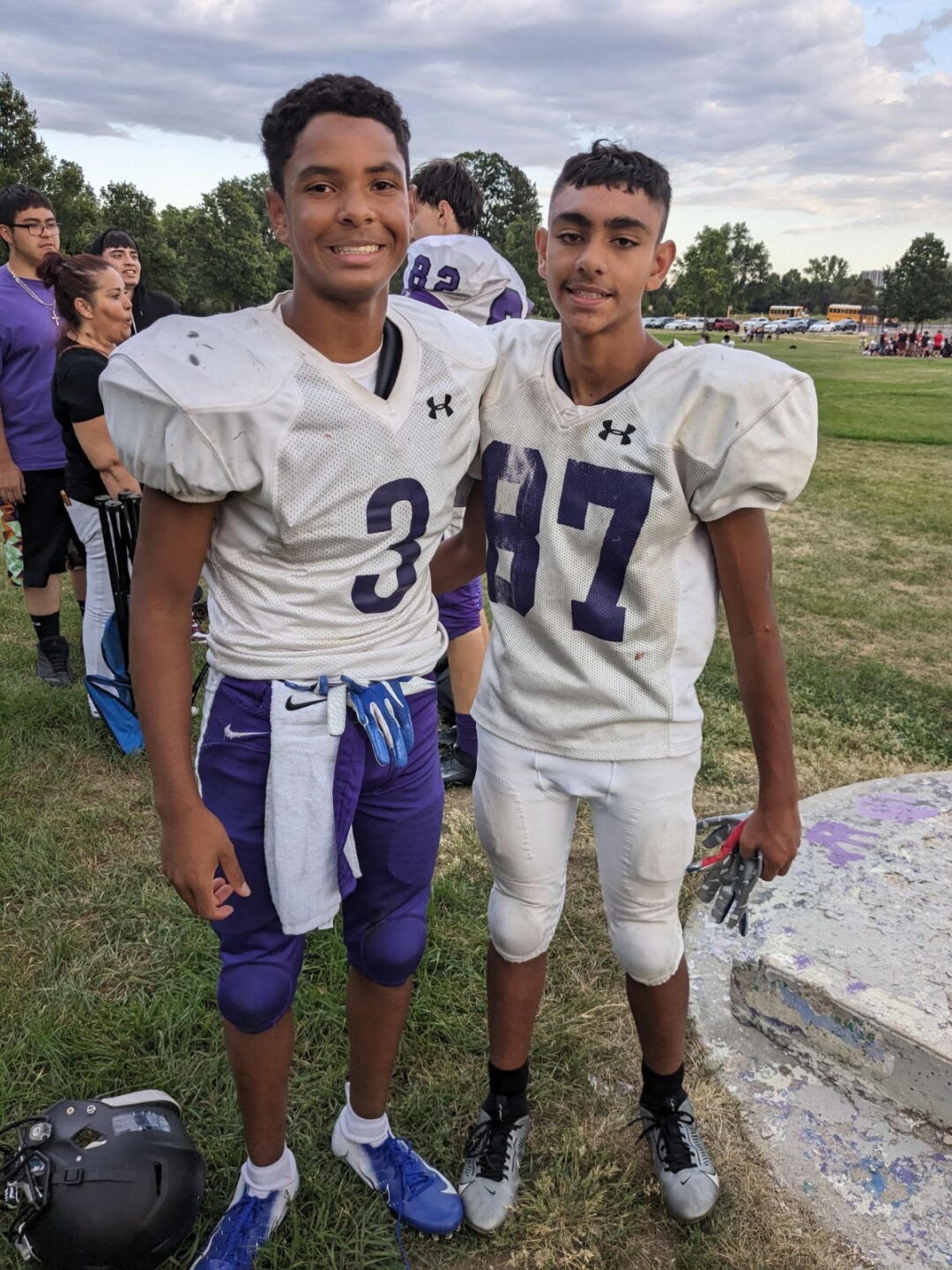 Trey Palmer (left) and Daylen Morrow as freshmen.