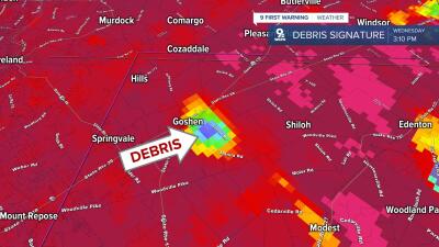 Tornado debris in Goshen, OH