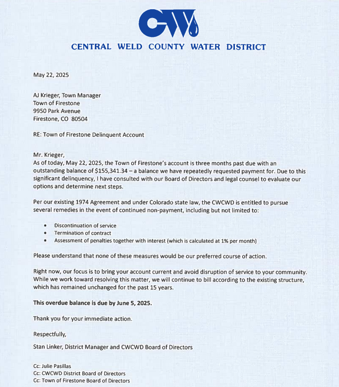 Central Weld County Water District_missed bill