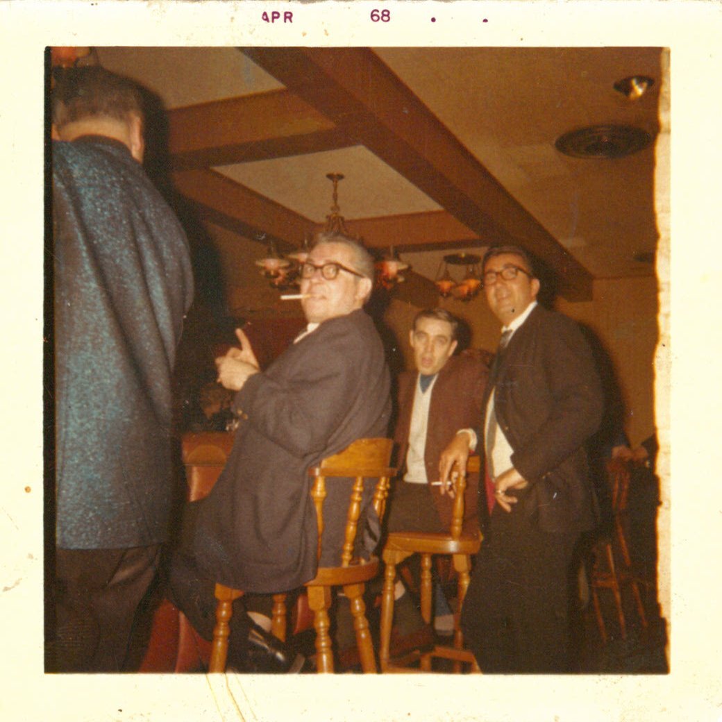 Jim Dorn and Jerry Stinson sitting at the bar in Your Place.