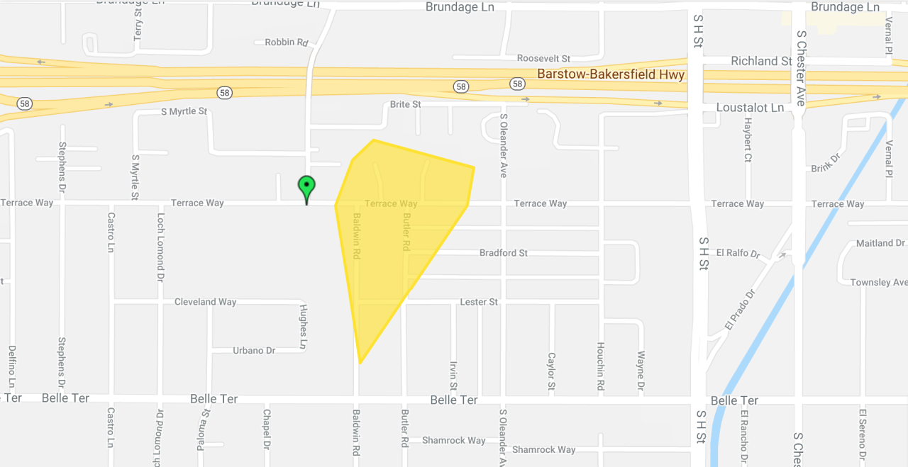 PG&E South Bakersfield Outage Jan 4 4:57 p.m.
