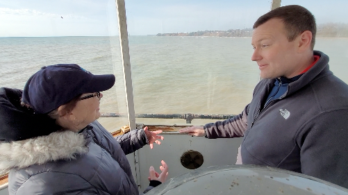 Visiting the Pierhead Lighthouse in Kewaunee