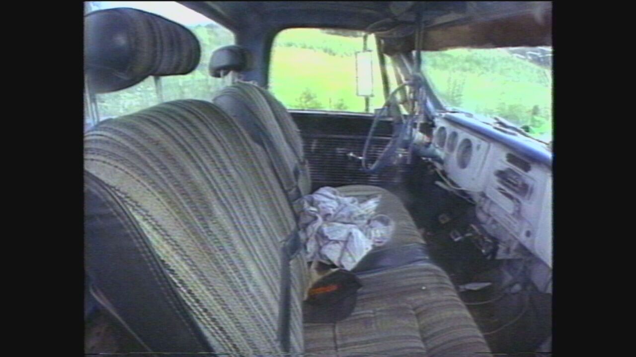 Interior of abandoned vehicle in Giles County