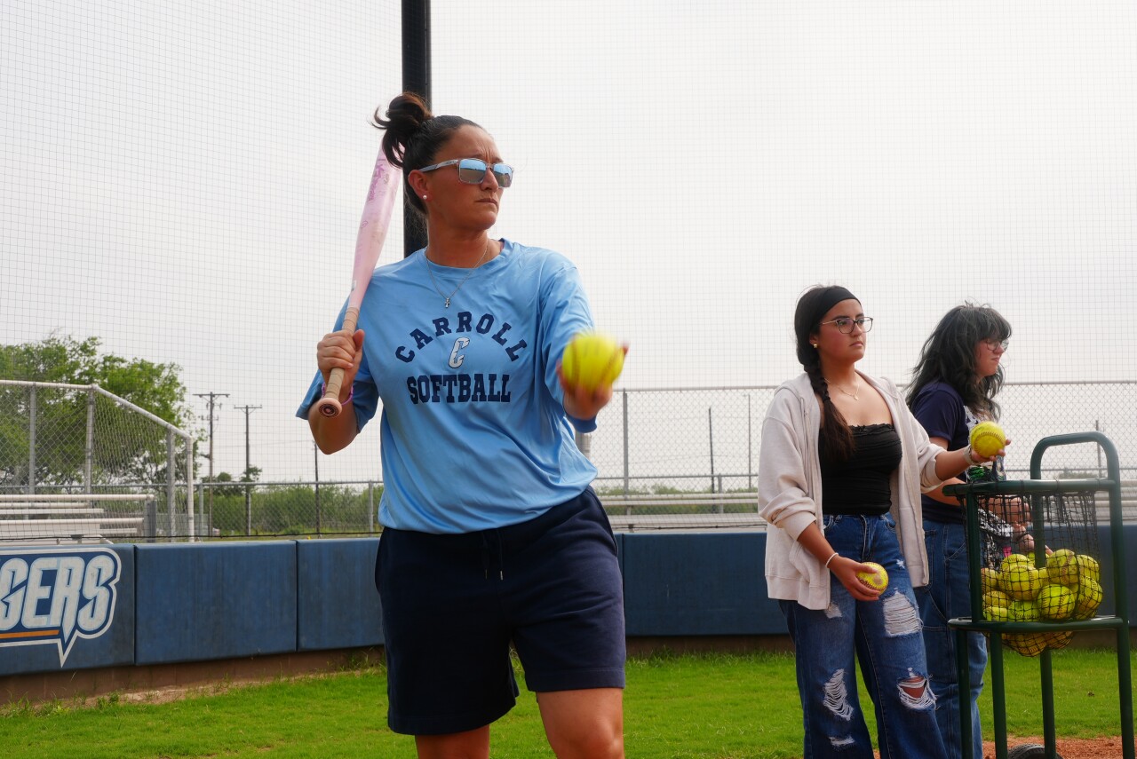 Carroll softball head coach Rosa "AJ" Caballero