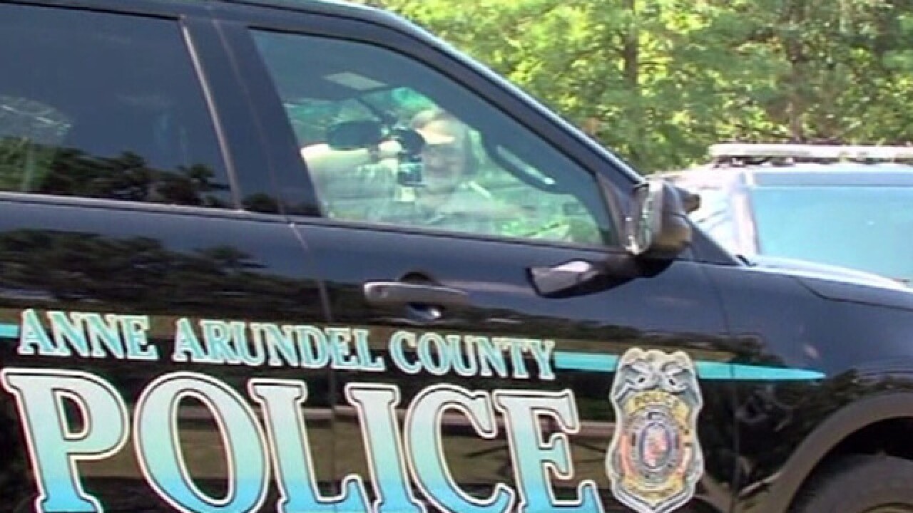 Anne Arundel County police officer nearly hit after pulling over car