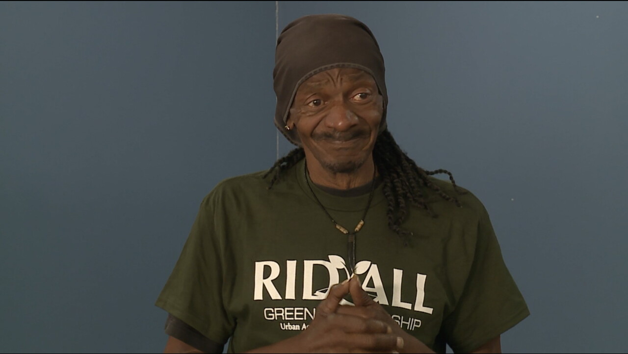 David Hester with Rid-All Green Partnership speaking Tuesday