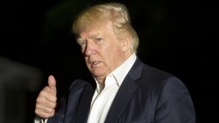 President Trump on the White House grounds.