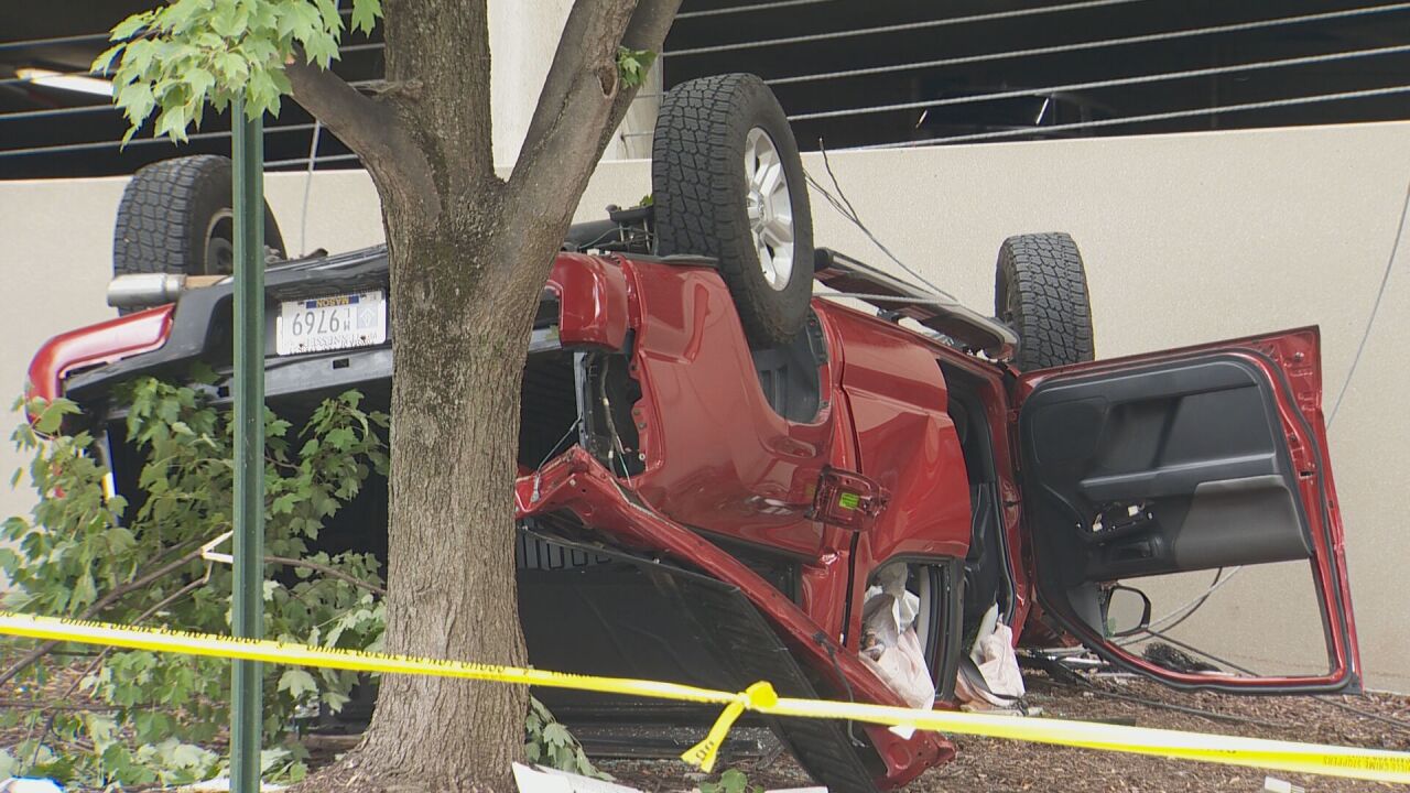 st thomas midtown parking garage crash car fell four stories