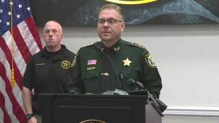 Sheriff Eric Flowers holds a news conference on July 9, 2026.