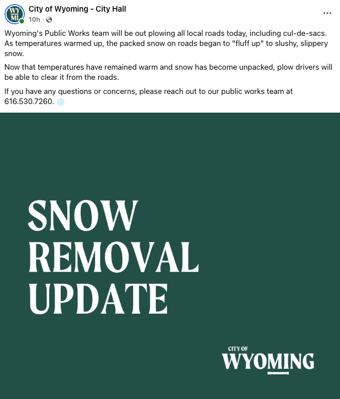 City of Wyoming road updates