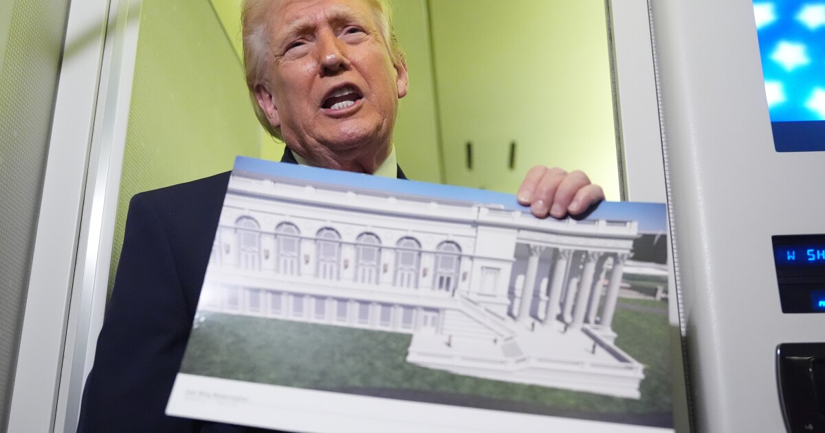 Eric Trump shares renderings of a proposed Trump presidential library and museum