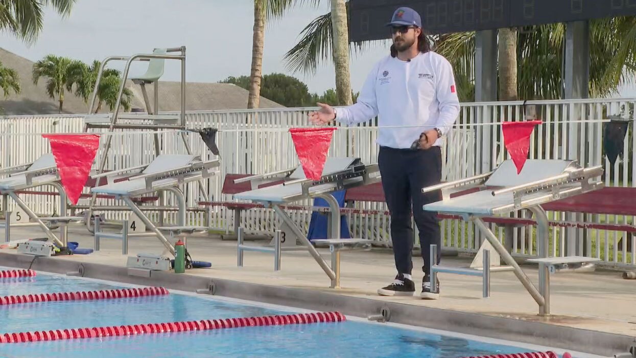 Team Peru swim coach Quinn Cassidy is helping Diego Balbi and Alexia Sotomayor pursue their Olympic dreams.