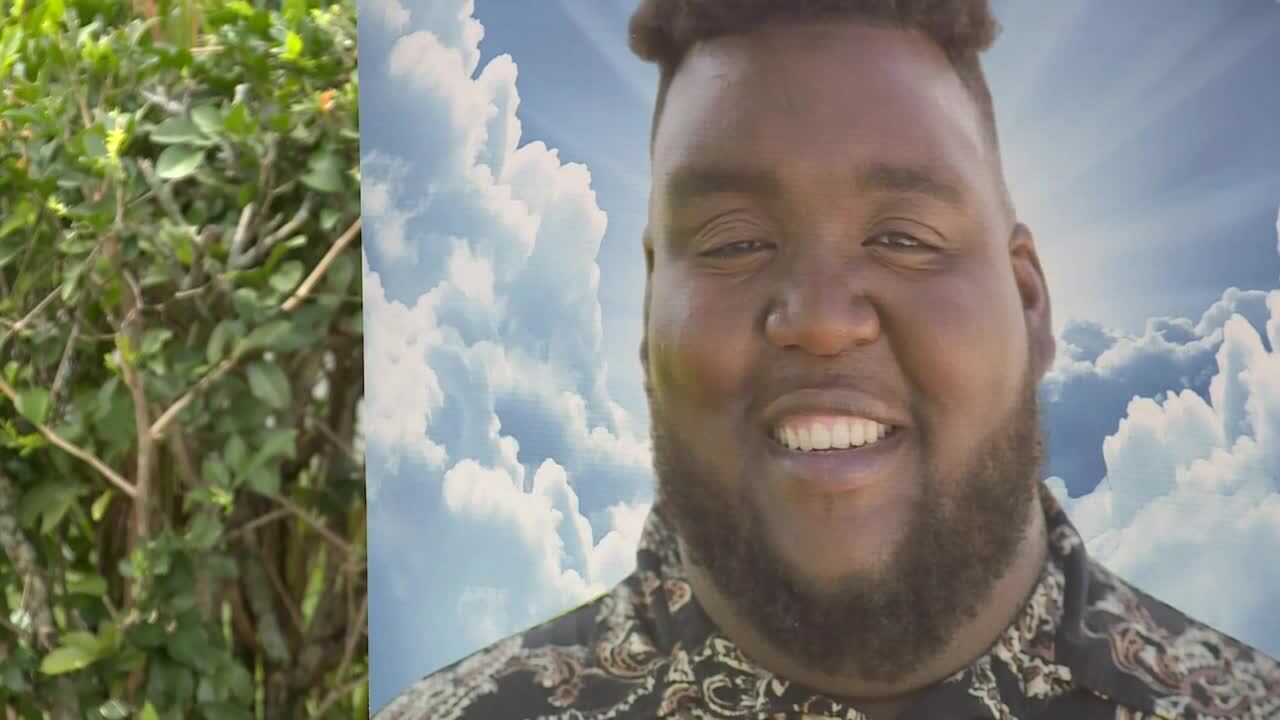 Picture of Willie Spence outside family's Riviera Beach home after his death, Oct. 12, 2022