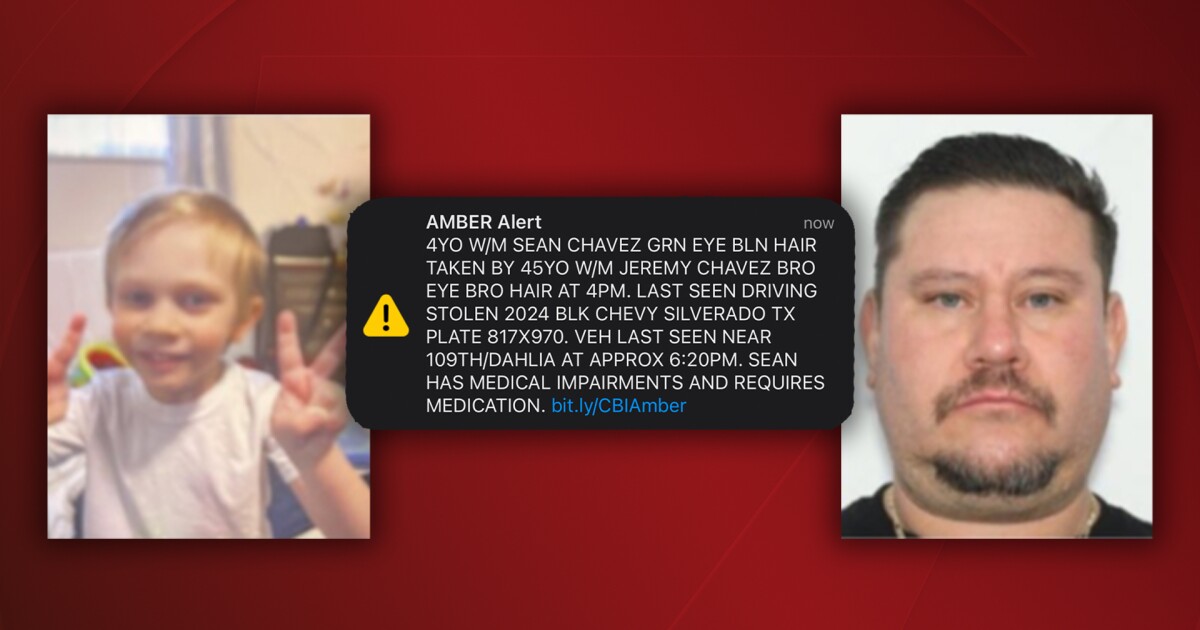 AMBER Alert issued for 4-year-old ‘forcibly’ taken by man with violent history in Adams County, CBI says