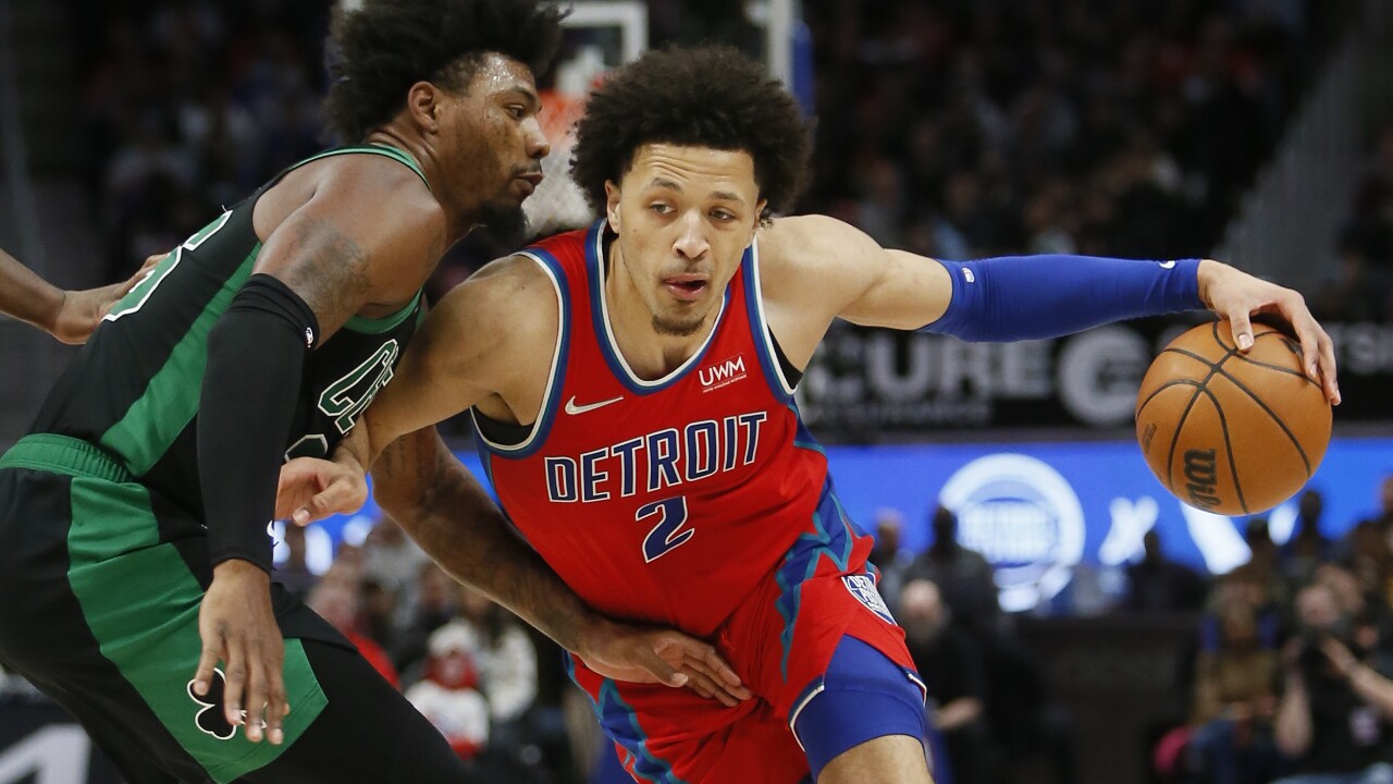 Cade Cunningham, Marcus Smart Celtics Pistons Basketball