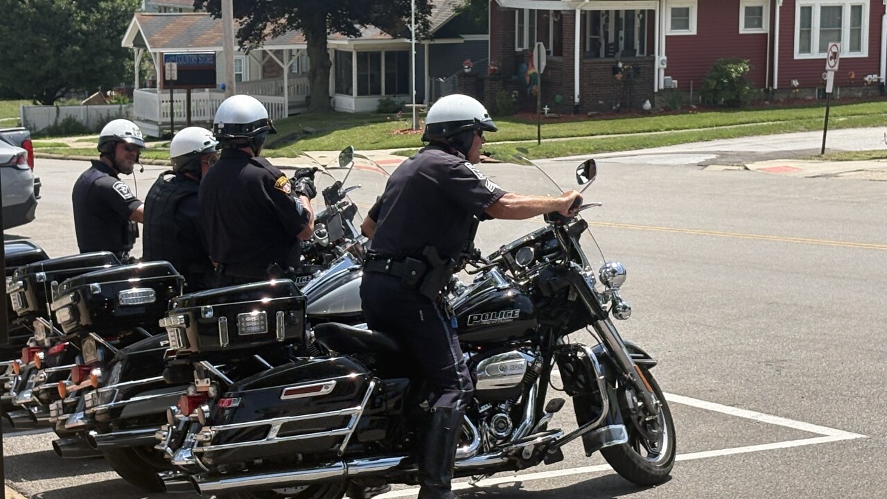 Motorcycle units from Cleveland and Parma in Rittman