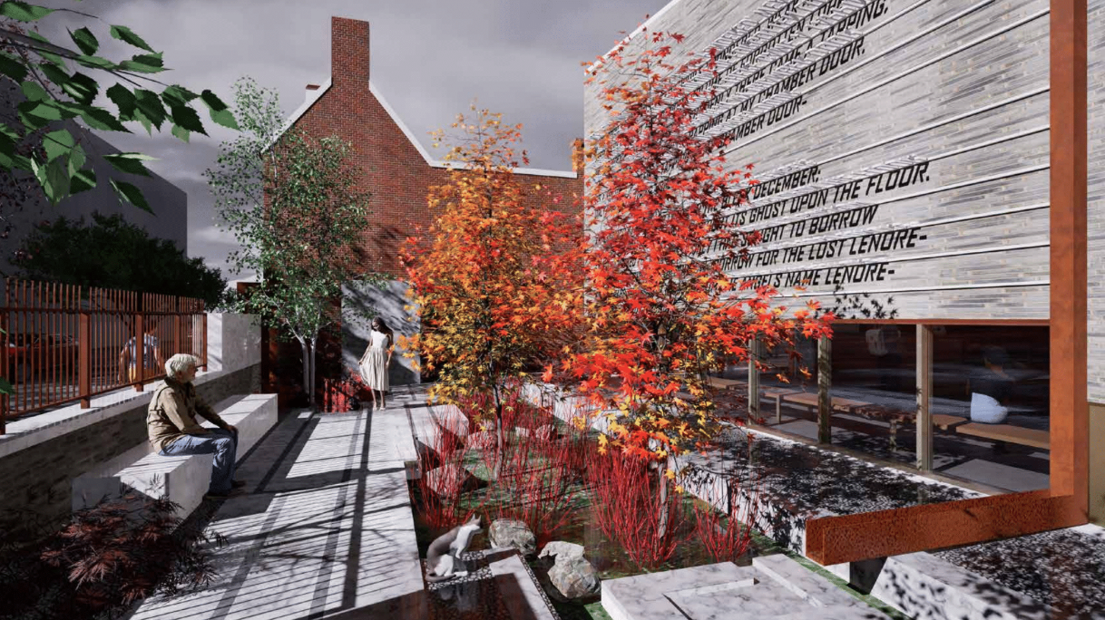 Tentative rendering of The Edgar Allan Poe House & Museum