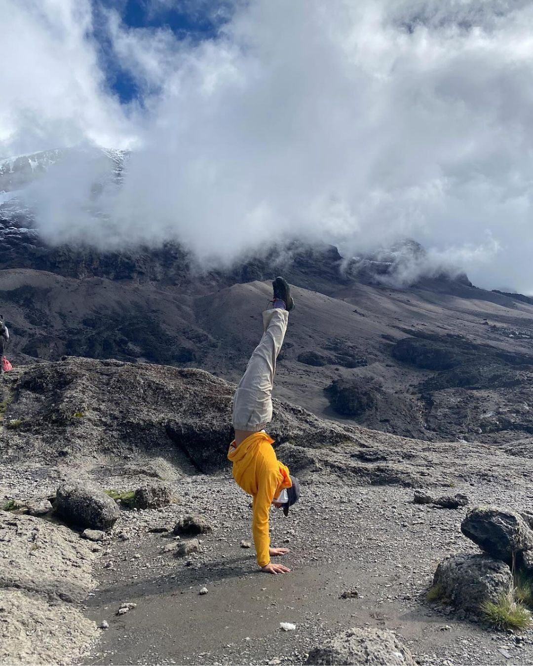Expedition day 4_Barranco Camp to Karanga Camp_Lena handstand.jpg