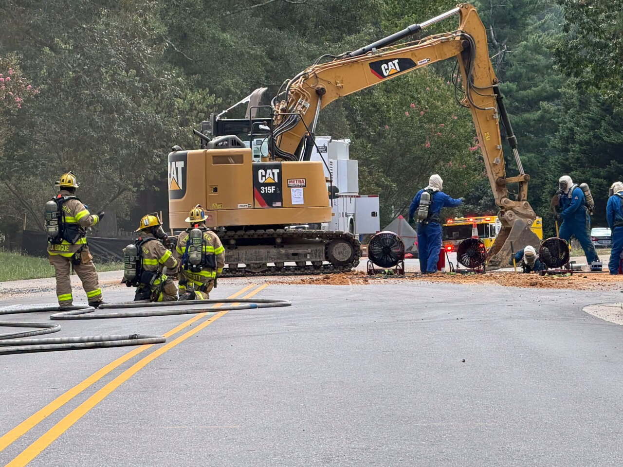 Chesterfield Fire & EMS ruptured gas line
