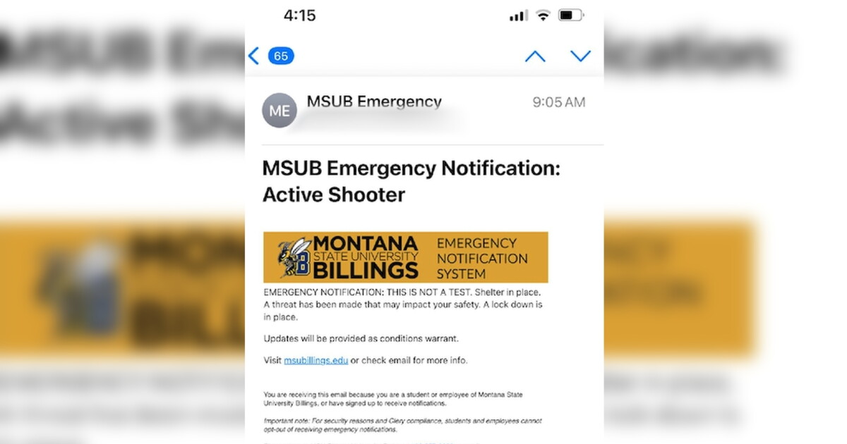 Students at MSU Billings frustrated over false active-shooter notification - Vimarsana News