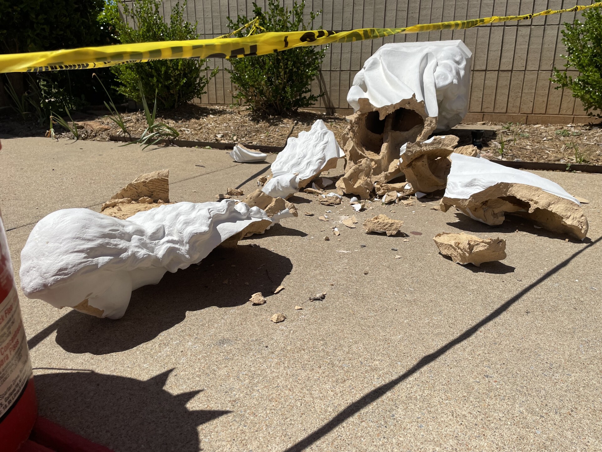 PHOTO: Statue broken at Muskogee church