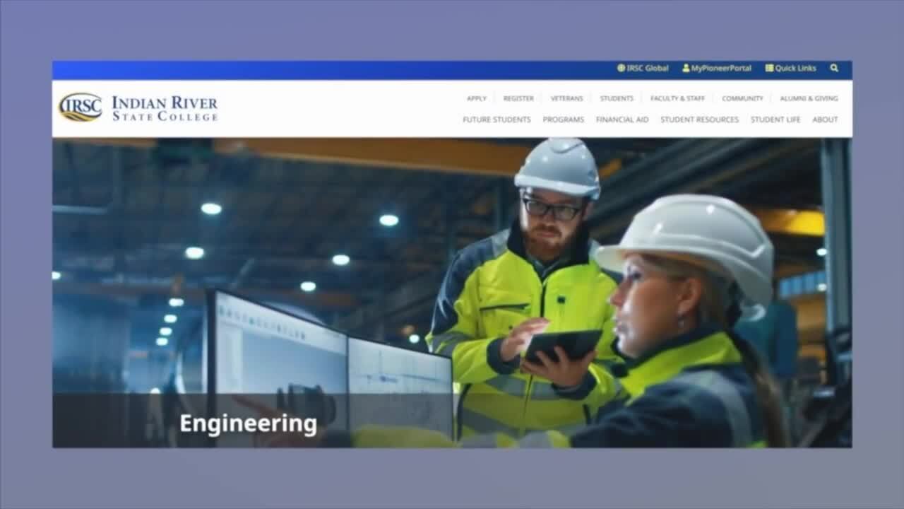 Indian River State College engineering program landing page