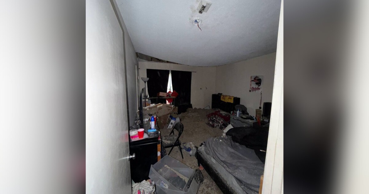 Ceiling collapse in Edgewood