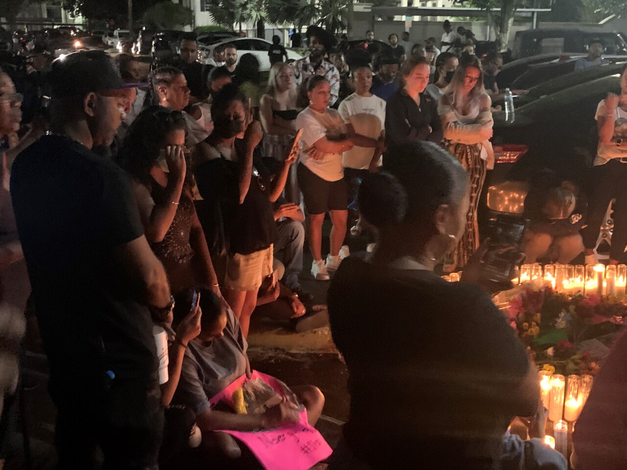 Family and friends of Miya Marcano came together at her apartment in Orlando for a vigil after her body was found in a wooded area Saturday.