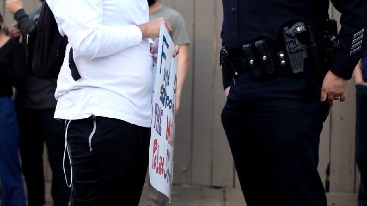 California Officers Seen Taking A Knee With Anti Police Violence