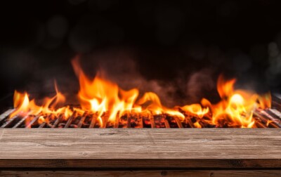 Barbecue grill fire