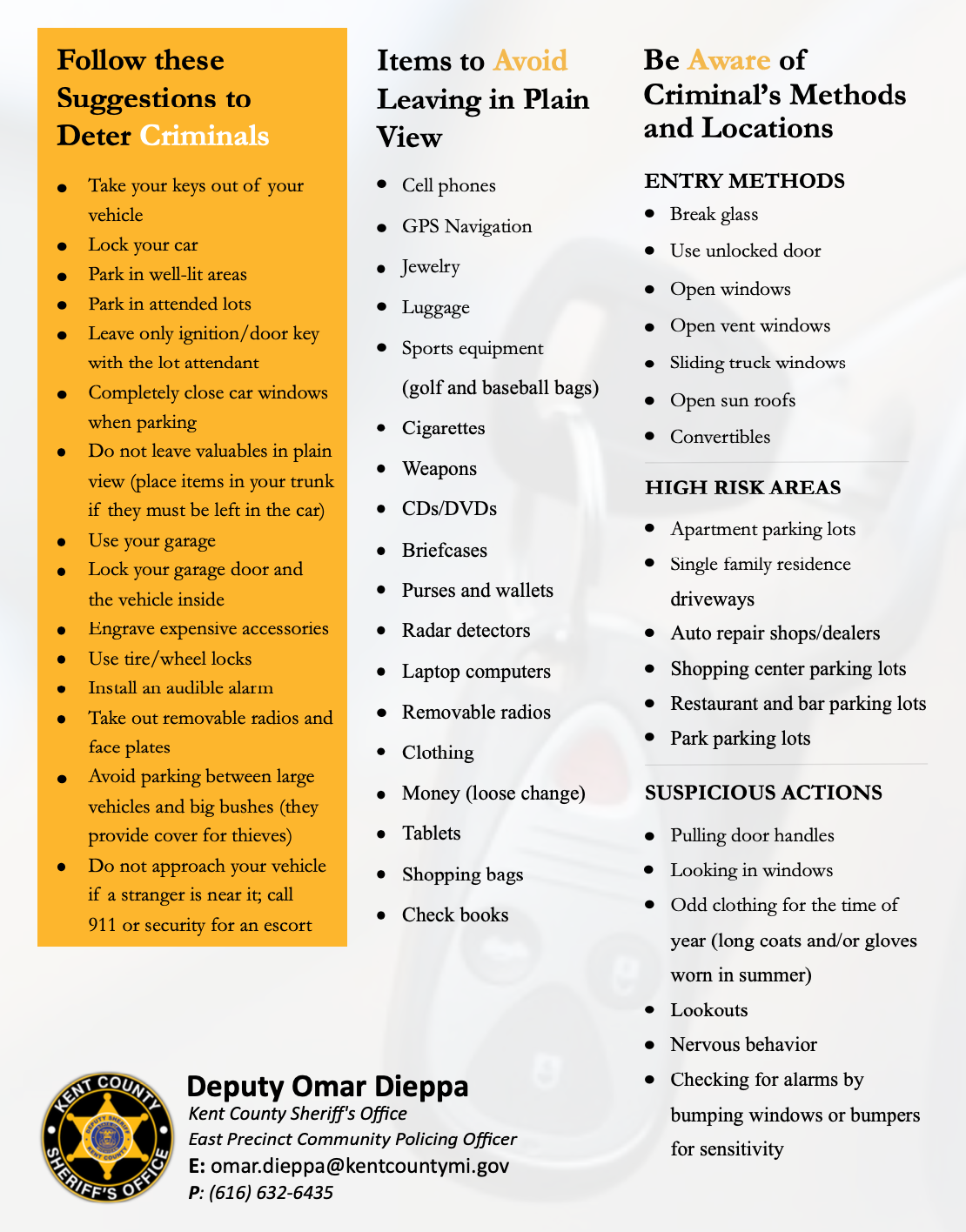 Lock it or lose it flyer