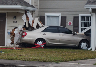 Car crashes into apartment building in Port St. Lucie. March 2, 2024.png
