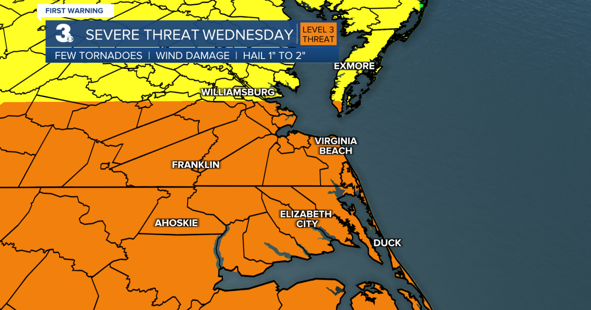 First Warning Forecast: Severe weather threat Wednesday increases