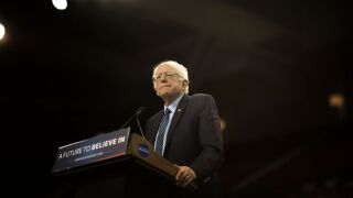 Bernie Sanders at a campaign event.