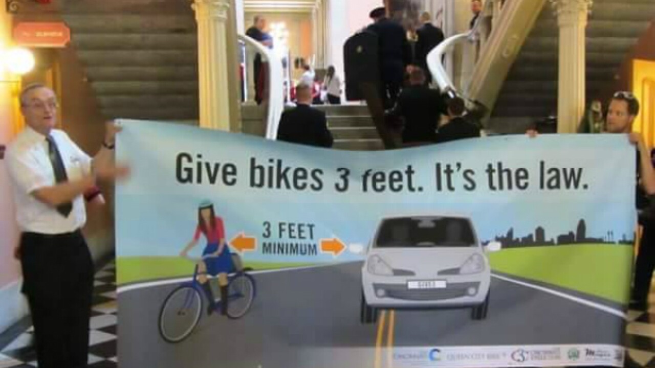Ohio General Assembly approves 3-foot safe passing law protecting cyclists on the road