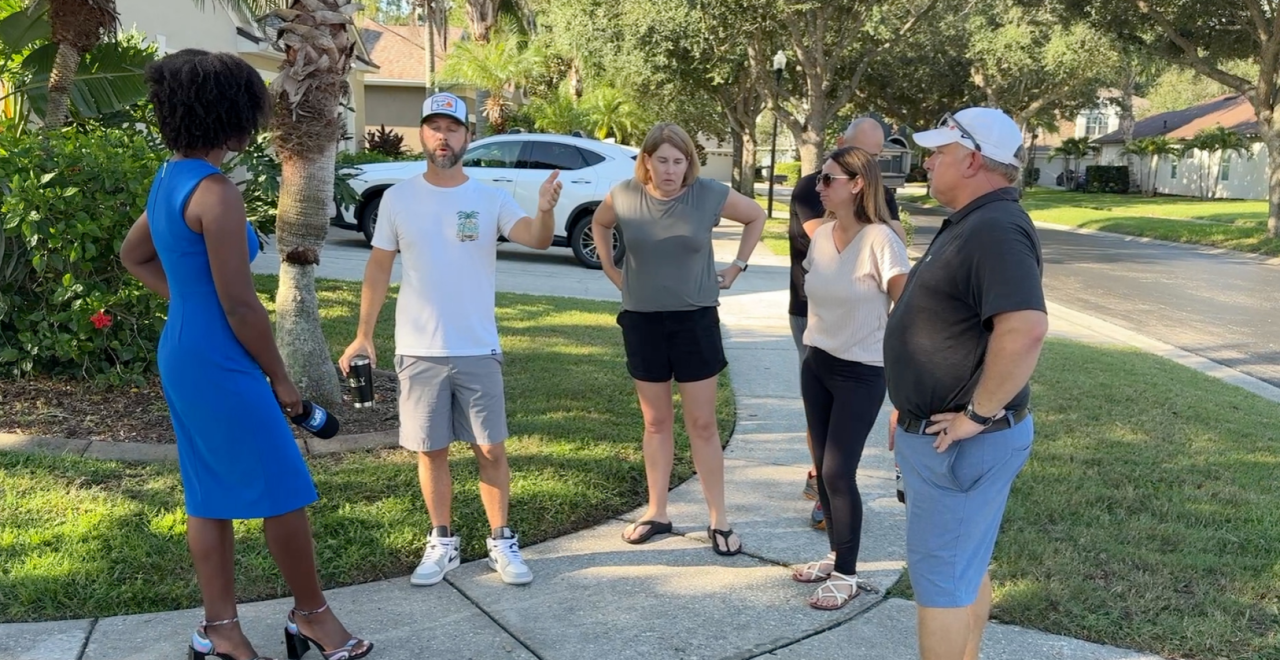 Jada speaking with parents