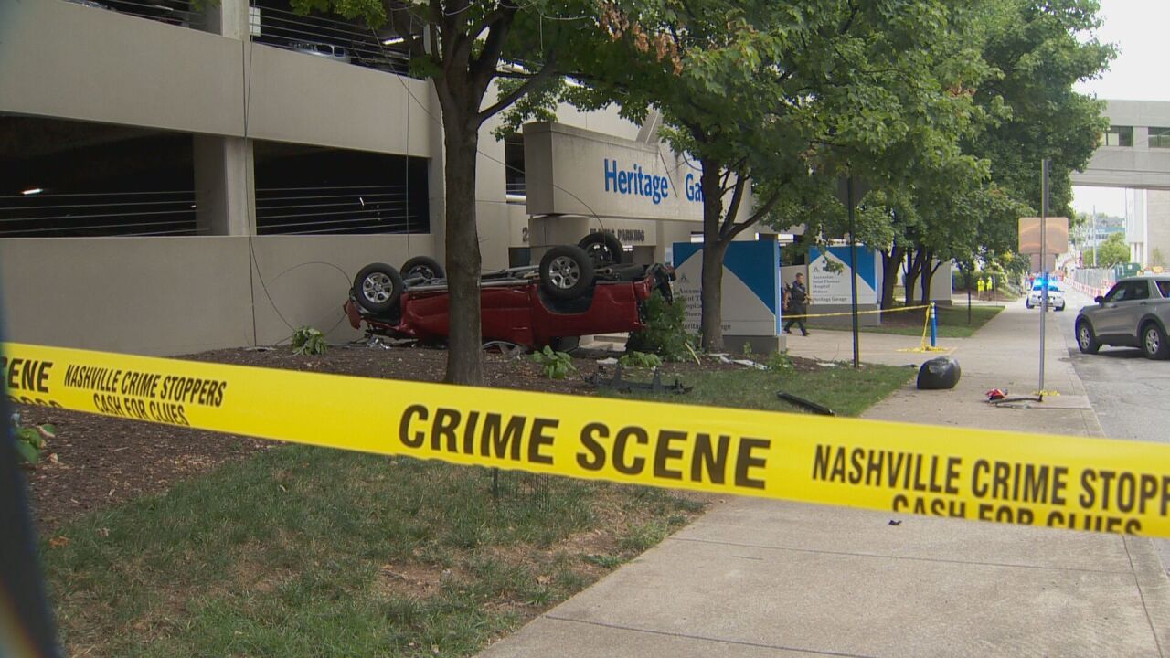 car falls four stories at st thomas midtown parking garage