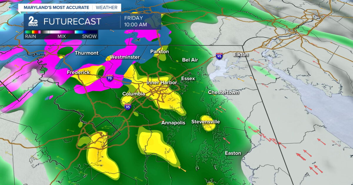 Wintry mix to a cold rain